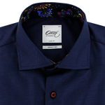 Load image into Gallery viewer, Oscar of Sweden Slim Fit Twill Shirt Navy
