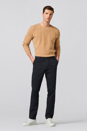 Navy Cotton Stretch Chino