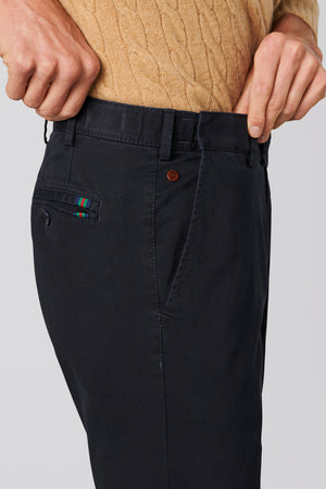 Navy Cotton Stretch Chino