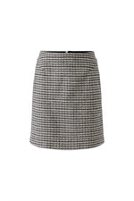 Load image into Gallery viewer, Grey Houndstooth Mini Skirt
