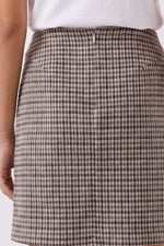 Load image into Gallery viewer, Grey Houndstooth Mini Skirt
