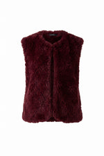 Load image into Gallery viewer, Berry Faux Fur Waistcoat

