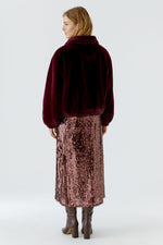 Load image into Gallery viewer, Berry Faux Fur Jacket
