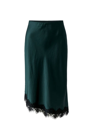 Green Satin Skirt