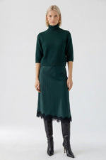 Load image into Gallery viewer, Green Satin Skirt
