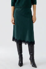 Load image into Gallery viewer, Green Satin Skirt
