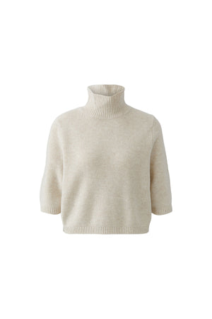 Beige Short Sleeve Pullover