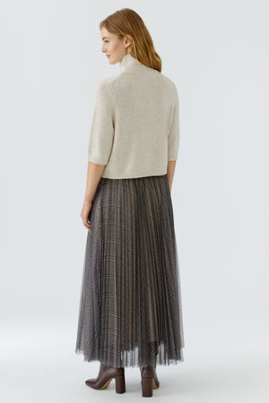 Beige Short Sleeve Pullover
