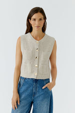Load image into Gallery viewer, Beige Knitted Waistcaot
