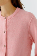 Load image into Gallery viewer, Pink Outside Seams Cardigan
