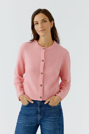 Pink Outside Seams Cardigan