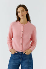 Load image into Gallery viewer, Pink Outside Seams Cardigan
