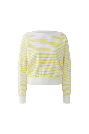 White Yellow Stripe Pullover