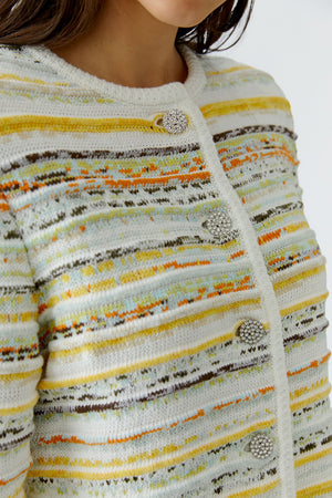 White Yellow Cardigan