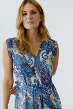 Load image into Gallery viewer, Blue Paisley Maxi Dress
