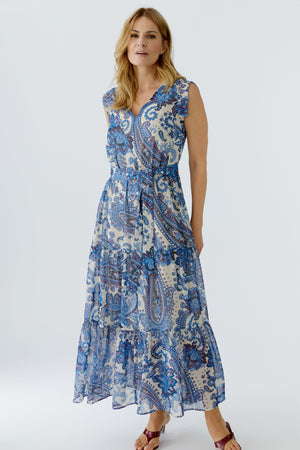 Blue Paisley Maxi Dress
