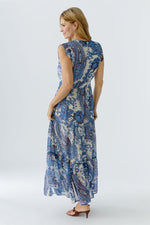 Load image into Gallery viewer, Blue Paisley Maxi Dress
