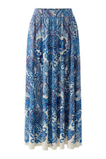 Load image into Gallery viewer, Blue Paisley Maxi Skirt

