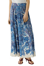 Load image into Gallery viewer, Blue Paisley Maxi Skirt
