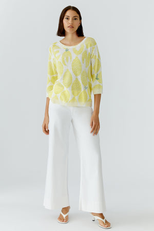 Yellow White Pullover