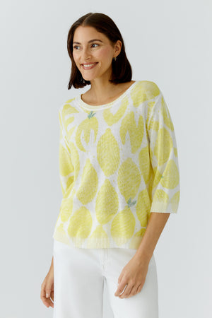 Yellow White Pullover