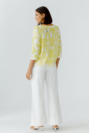 Yellow White Pullover