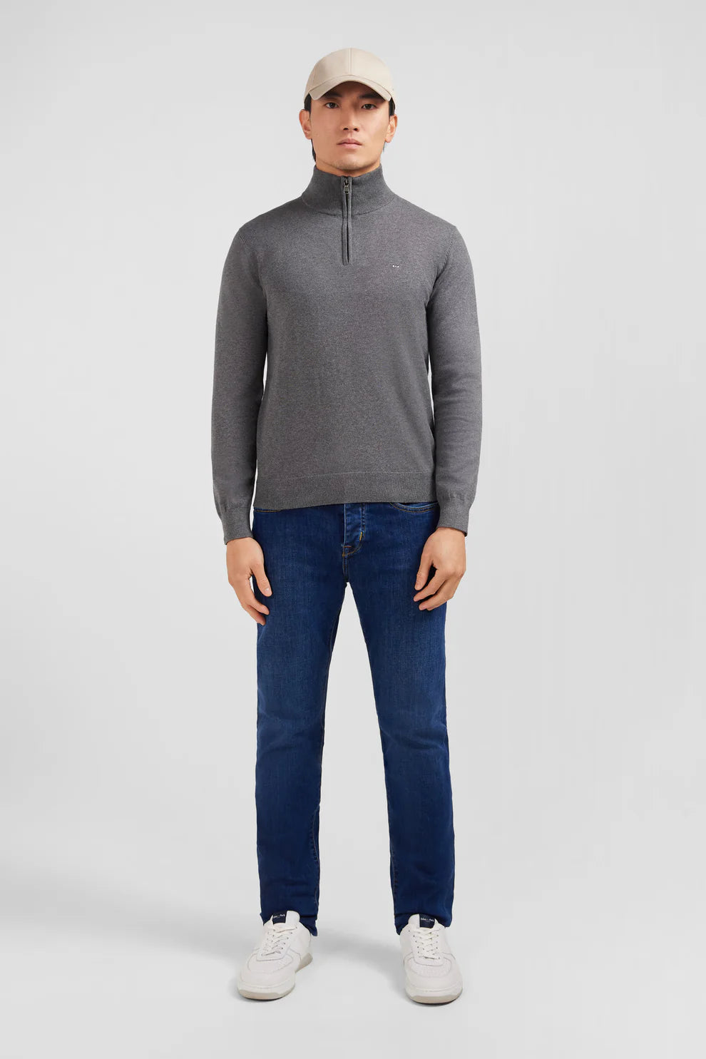 Eden Park Half Zip Sweater Grey