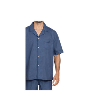 Navy Pyjama Shorts Set