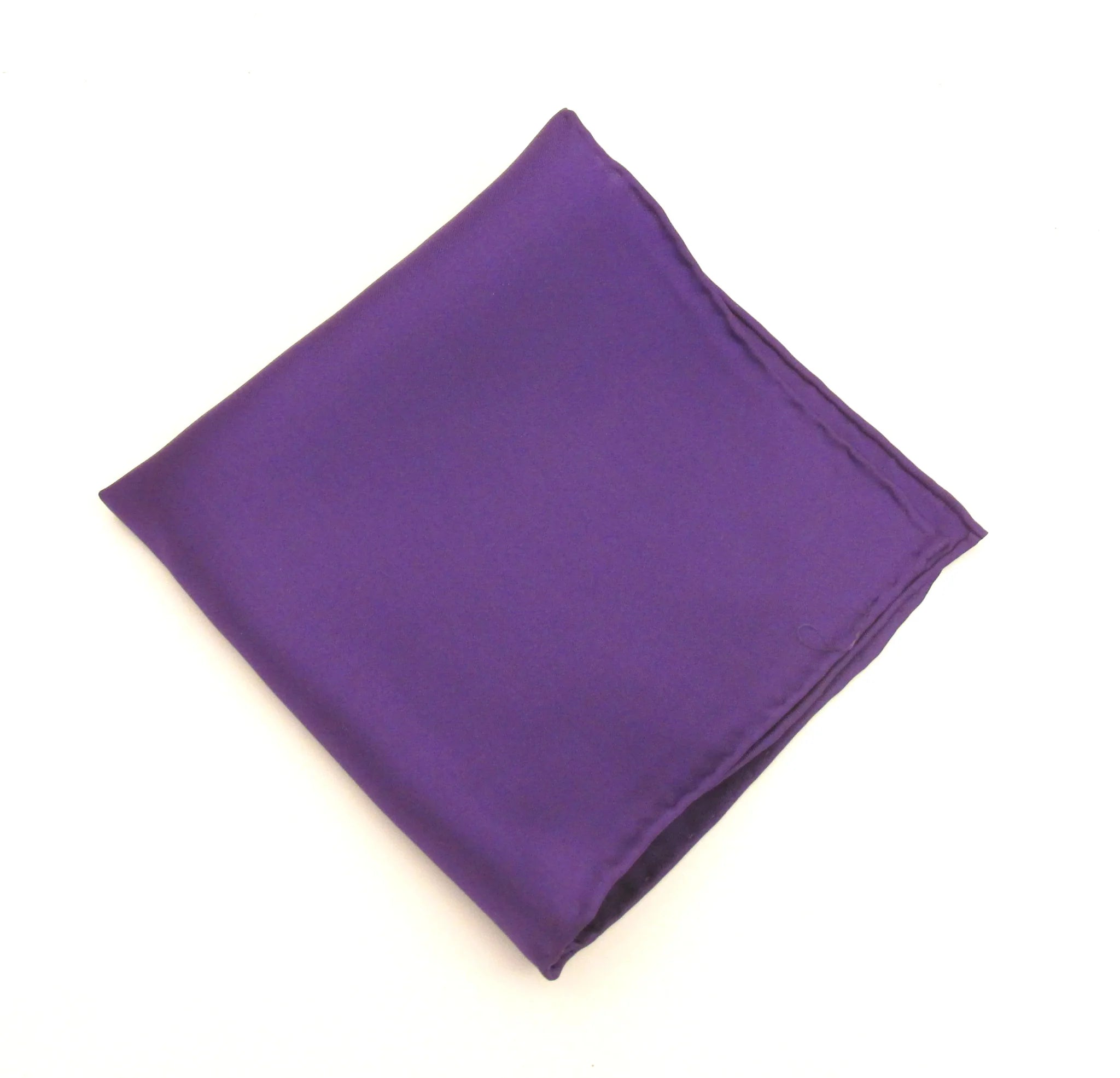 Van Buck Plain Silk Pocket Square Purple