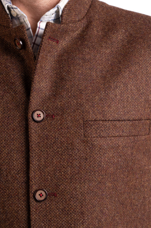 Brown Pernith Long Tweed Waistcoat