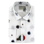 Load image into Gallery viewer, Poggianti 1958 Fancy Embroidered Shirt White
