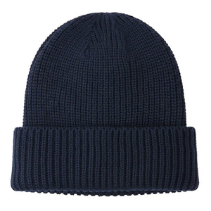 Navy Porter Ribbed Beanie