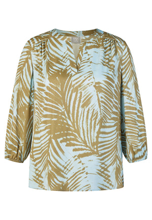 Sky Palm Print Blouse