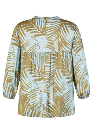 Sky Palm Print Blouse