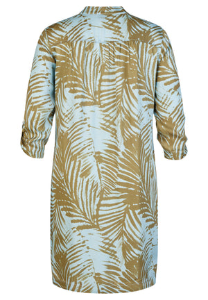 Sky Palm Print Dress