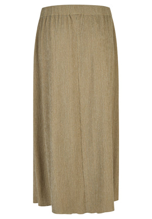 Khaki Midi Crepe Look Skirt