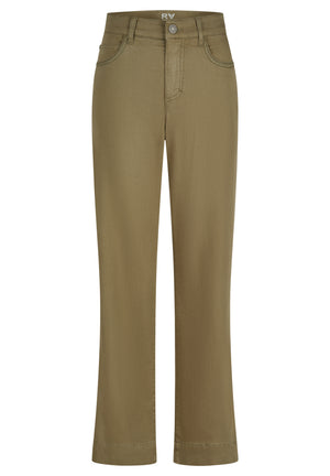 Khaki Straight Leg Trousers