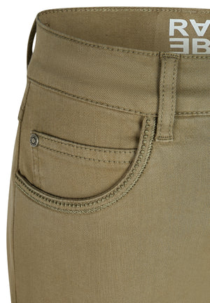 Khaki Straight Leg Trousers