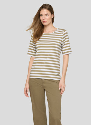 Khaki Striped T-Shirt