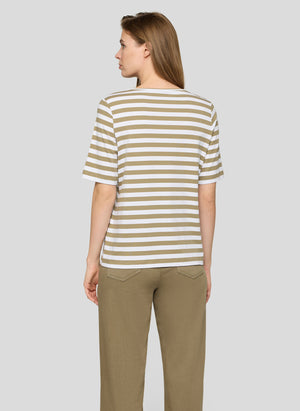 Khaki Striped T-Shirt