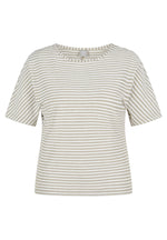 Load image into Gallery viewer, Khaki Striped Textured T-Shirt
