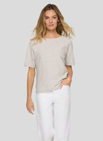 Load image into Gallery viewer, Khaki Striped Textured T-Shirt

