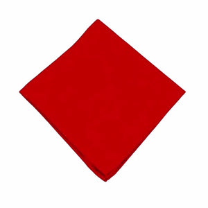 Van Buck Plain Silk Pocket Square Red