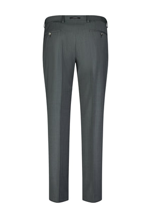 Green Textured Trousers Regular Length