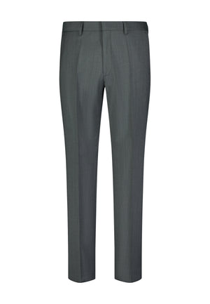 Green Textured Trousers Regular Length