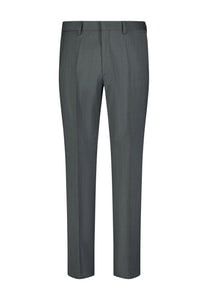 Green Textured Trousers Regular Length