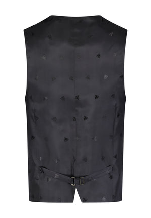 Blue Textured Waistcoat
