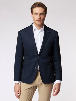 Dark Blue Jersey Blazer