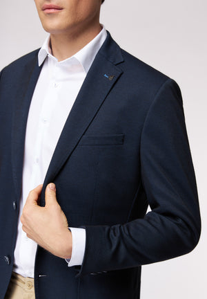 Dark Blue Jersey Blazer