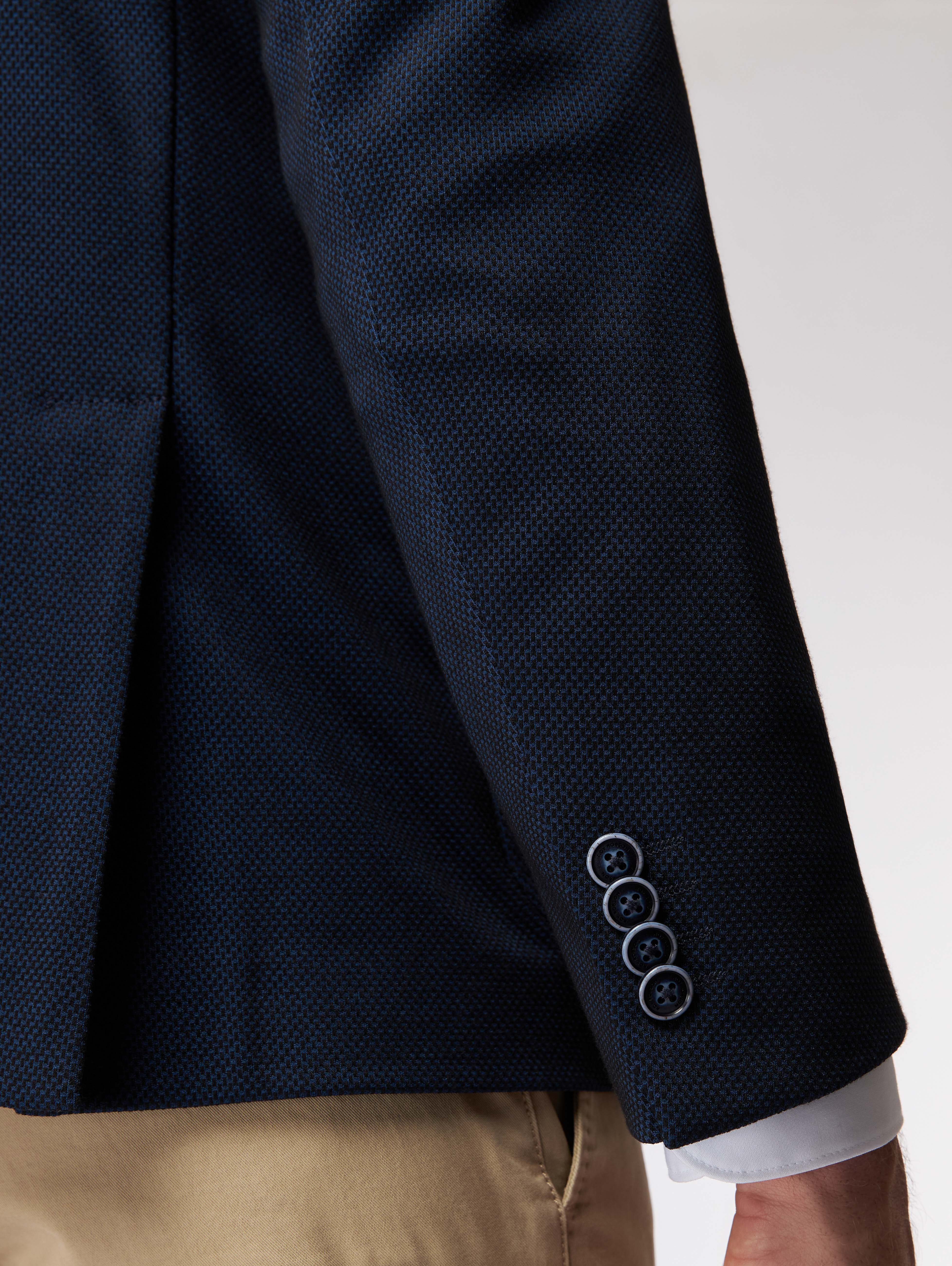 Dark Blue Jersey Blazer
